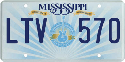 MS license plate LTV570