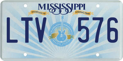 MS license plate LTV576