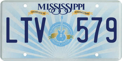 MS license plate LTV579