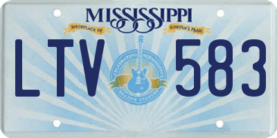 MS license plate LTV583