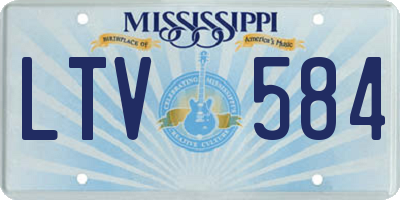MS license plate LTV584