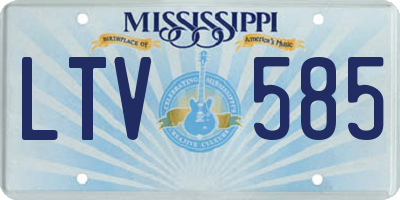 MS license plate LTV585