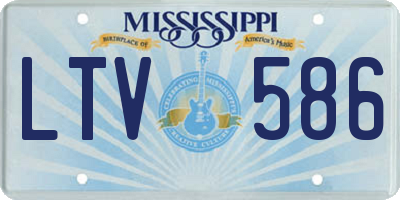 MS license plate LTV586