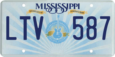 MS license plate LTV587