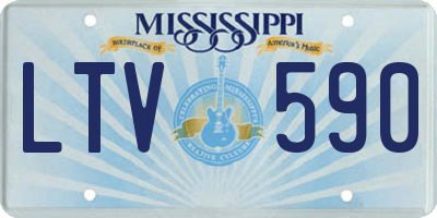 MS license plate LTV590
