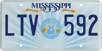 MS license plate LTV592