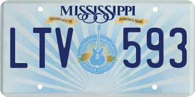 MS license plate LTV593
