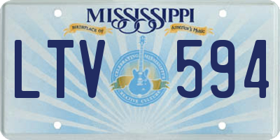 MS license plate LTV594