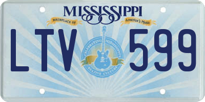 MS license plate LTV599