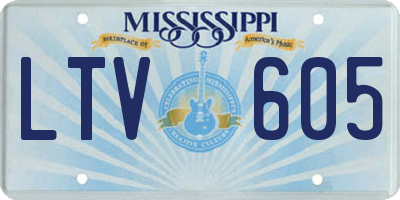 MS license plate LTV605