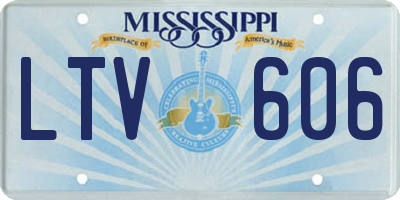 MS license plate LTV606