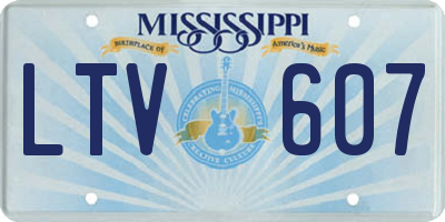 MS license plate LTV607