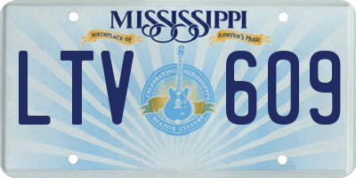 MS license plate LTV609