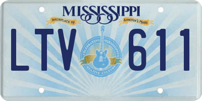 MS license plate LTV611