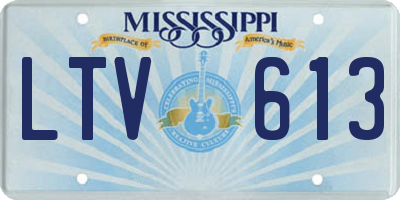 MS license plate LTV613