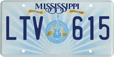 MS license plate LTV615
