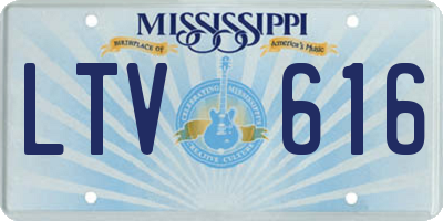 MS license plate LTV616