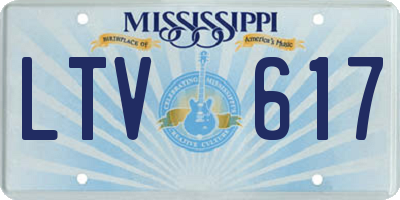 MS license plate LTV617