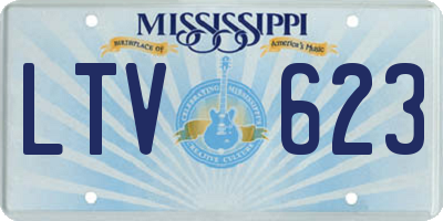 MS license plate LTV623