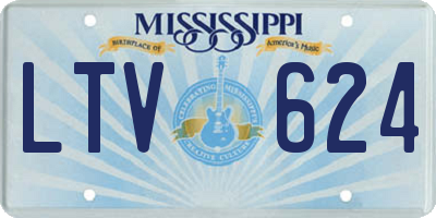 MS license plate LTV624
