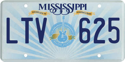 MS license plate LTV625