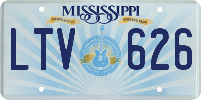 MS license plate LTV626