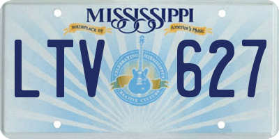 MS license plate LTV627