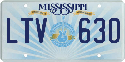 MS license plate LTV630