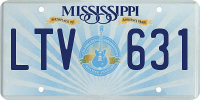 MS license plate LTV631