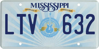 MS license plate LTV632