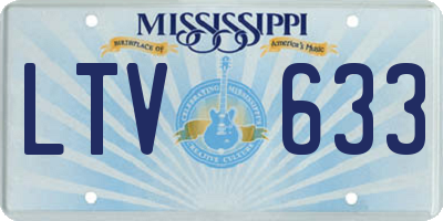 MS license plate LTV633