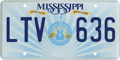 MS license plate LTV636