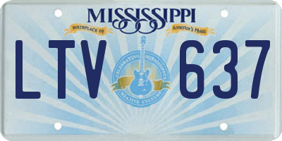 MS license plate LTV637