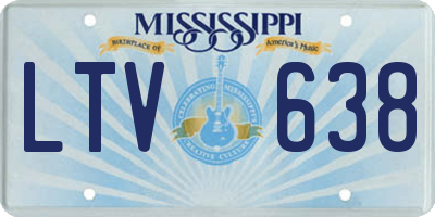 MS license plate LTV638