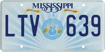 MS license plate LTV639