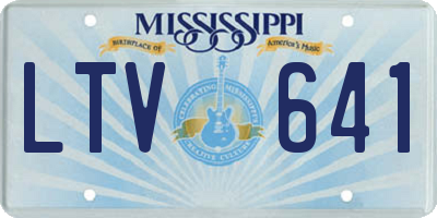 MS license plate LTV641