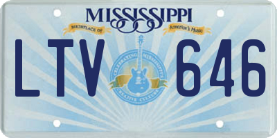 MS license plate LTV646