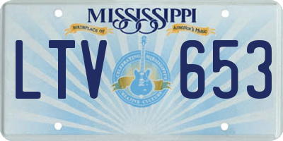 MS license plate LTV653