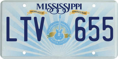 MS license plate LTV655