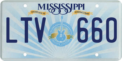 MS license plate LTV660