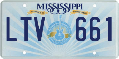 MS license plate LTV661