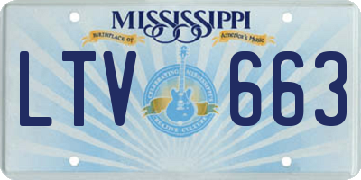 MS license plate LTV663