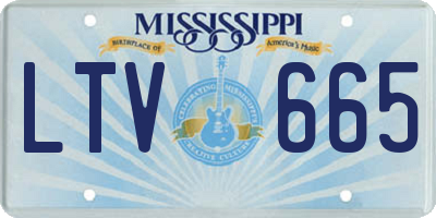 MS license plate LTV665