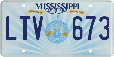 MS license plate LTV673