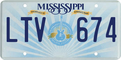 MS license plate LTV674
