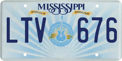 MS license plate LTV676