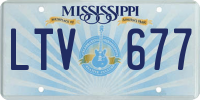 MS license plate LTV677