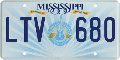MS license plate LTV680