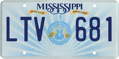 MS license plate LTV681