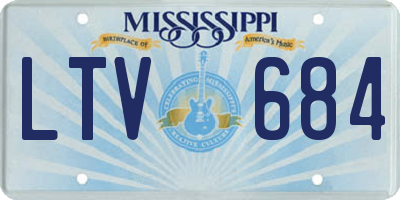 MS license plate LTV684